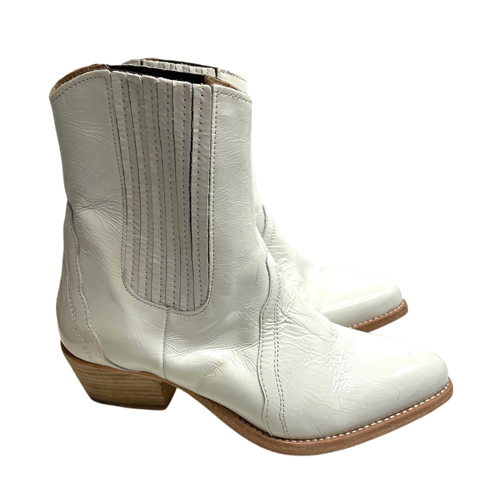 Free People Frontier Women's White Ankle Boots Western